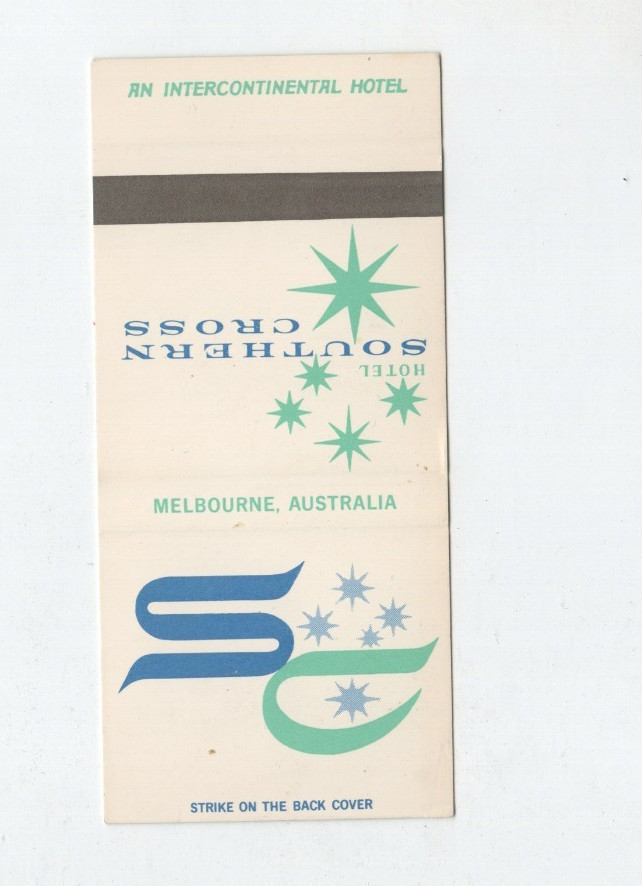 Vintage Matchcover Southern Cross Melbourne Australia