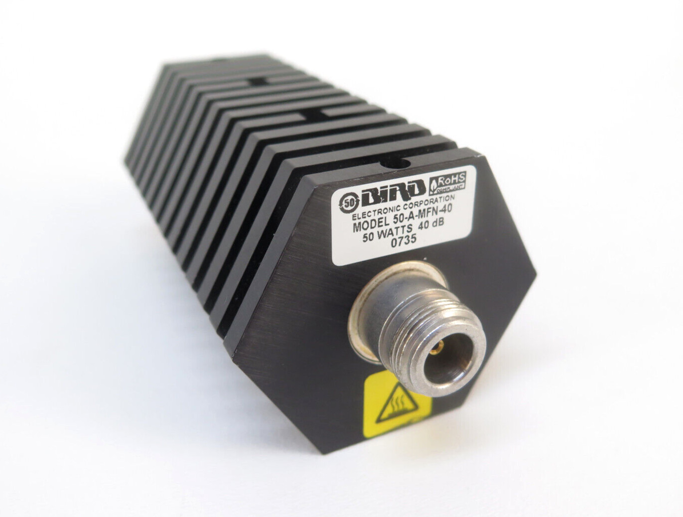 Bird 50-A-MFN-40 DC to 3GHz Bi-Directional Attenuator 50 Watts, 40 dB, N(M)-N(F)