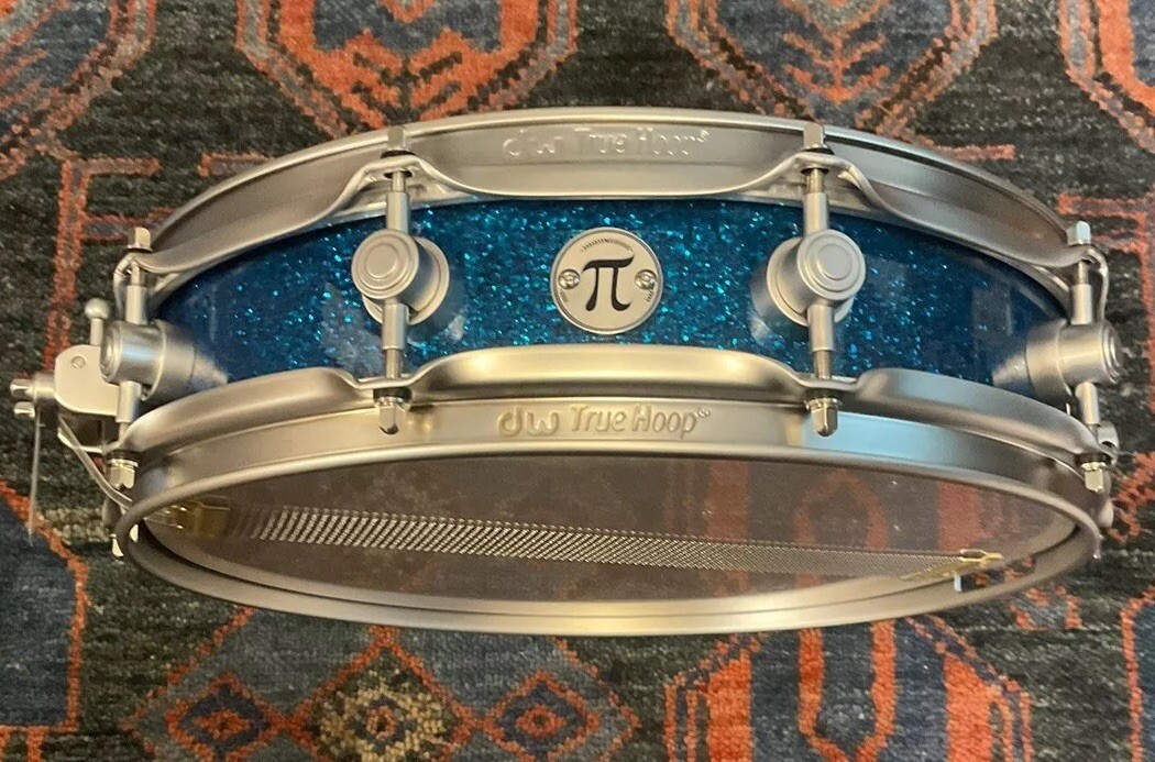 DW Collector's Series 3.14" x 14"  Pi Snare Drum - Blue Glass W/ Satin Chrome HW