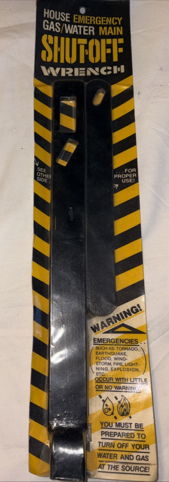 LST E-2 House Emergency Gas/Water Main Valve Shut-off Wrench Tool, Vintage