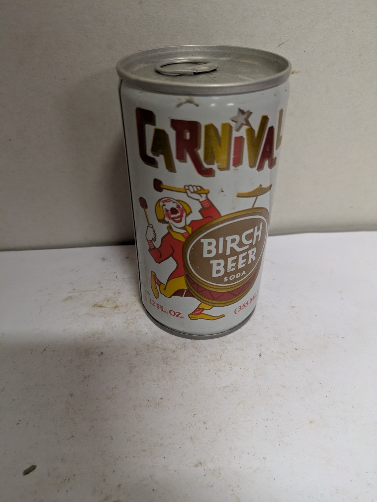 12oz Carnival Birch Beer  empty unopened soda can, Scranton, PA