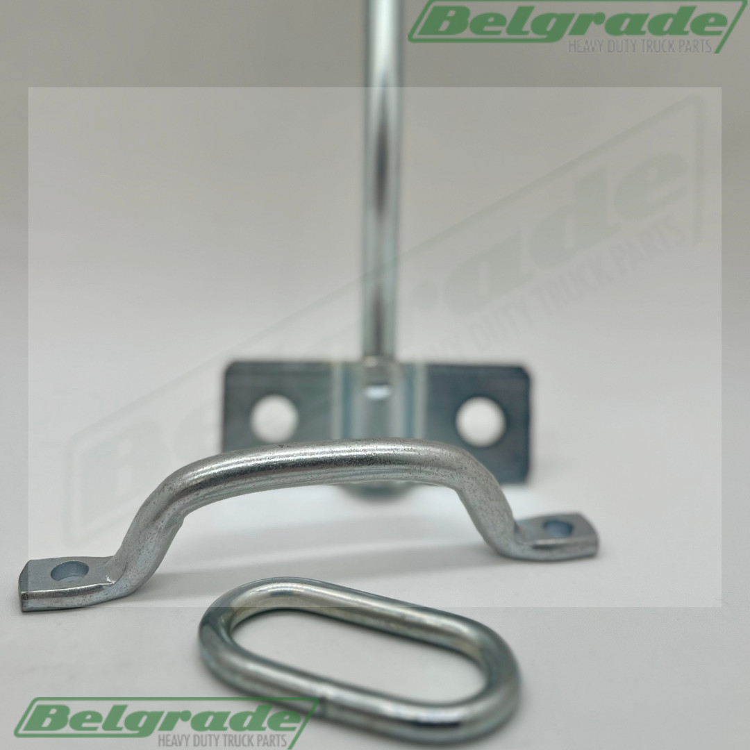 Heavy Duty Trailer Door Holdback Assembly w/ Handle, 2" Link & Hook & Bracket