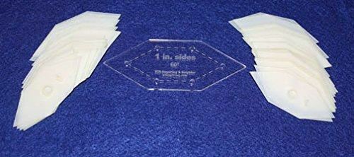 Mylar 1" Flattened 60° Hexagon 51 Piece Set - Quilting / Sewing Templates