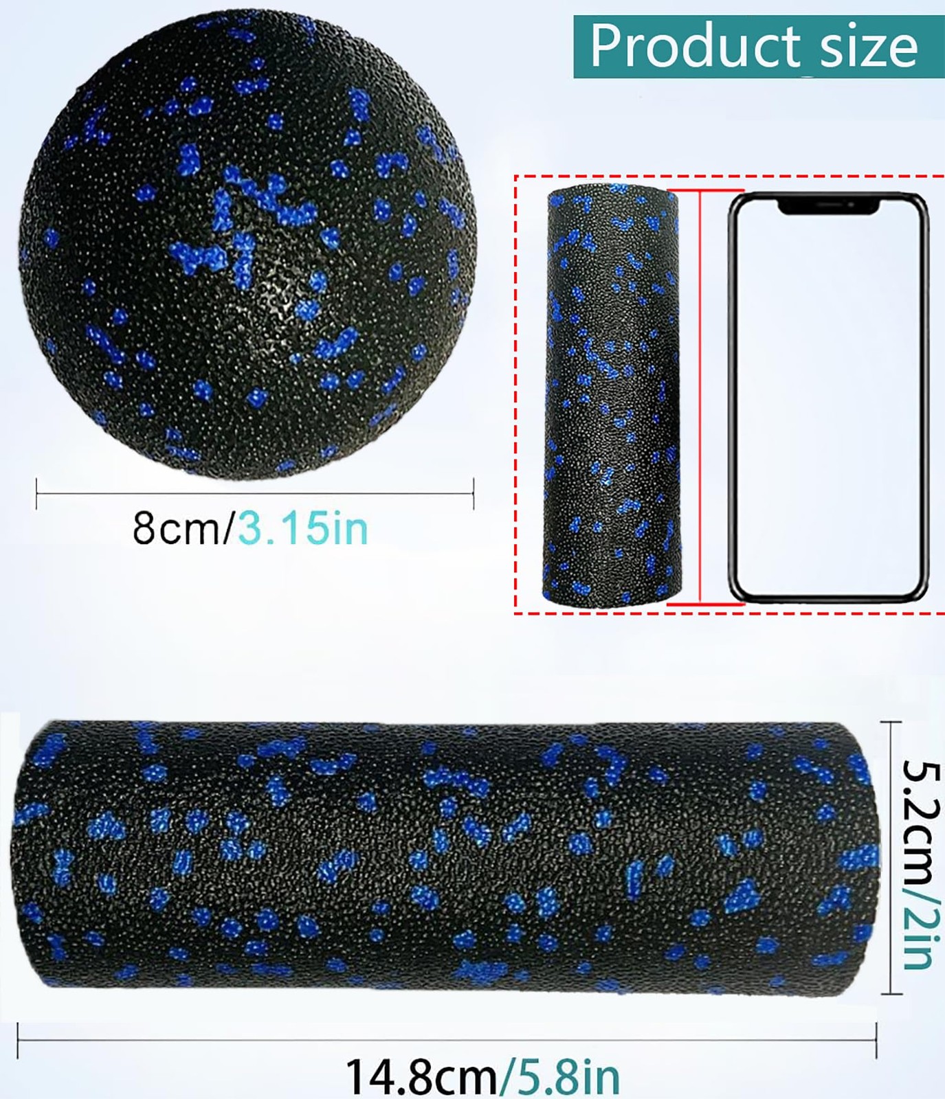 Extra Mini Foam Roller - High Density Massage Roller, Extra Small Yoga Roller...