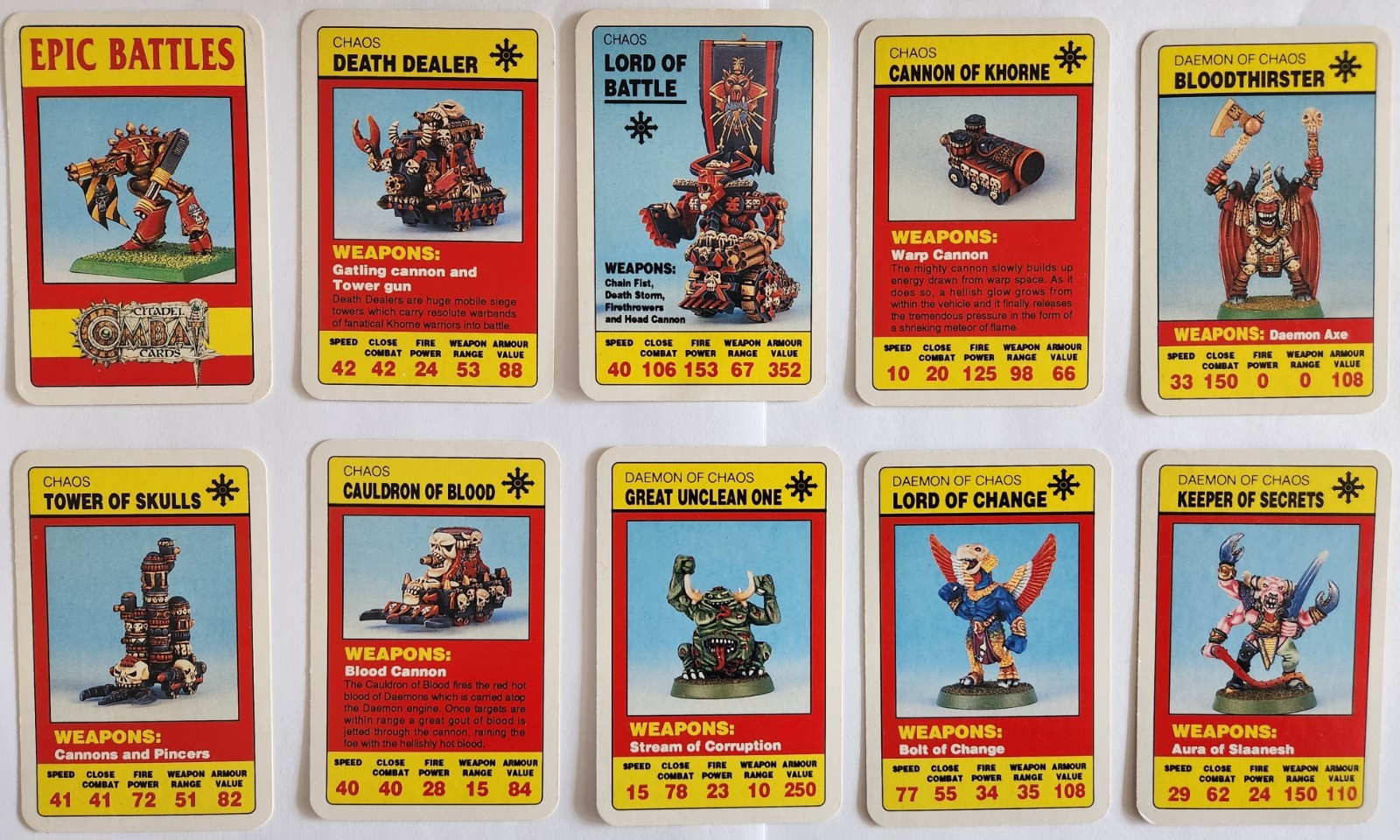 Warhammer 40K Citadel Combat Cards Epic Battles Set