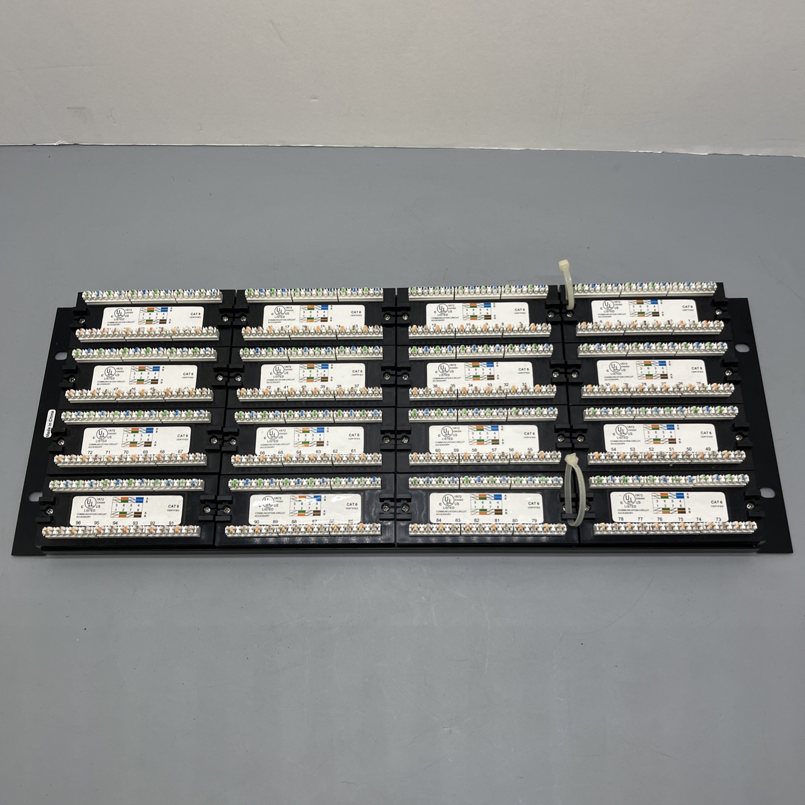 Monoprice 1R72 E342503 96-Port Cat 6 Certified Patch Panel