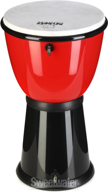 Nino ABS Djembe - 8 inches, Red/Black