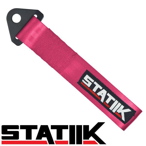 PINK RACING UNIVERSAL TOW/TOWING STRAP RATED AT 10,000 LB FOR JDM/USDM/KDM
