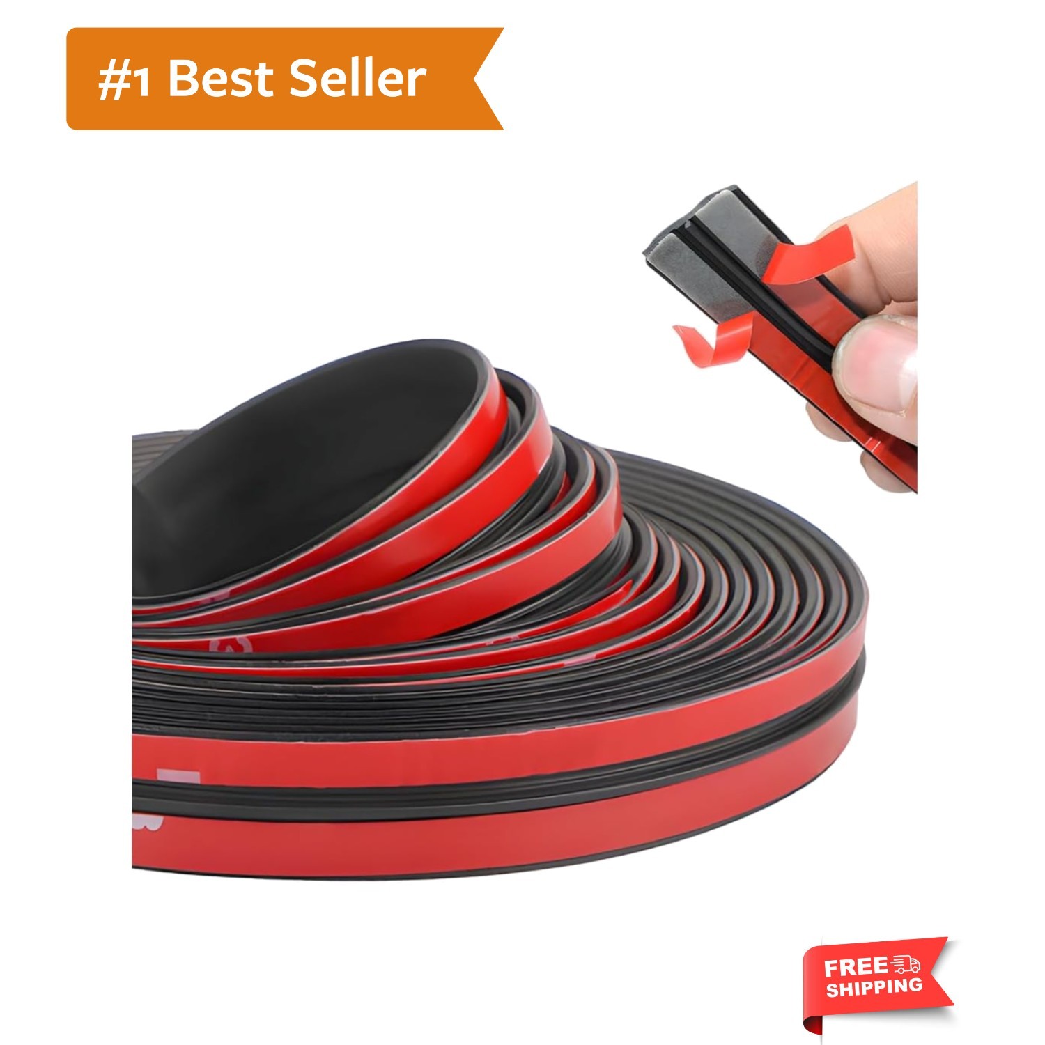 26 Ft Car Windshield Weather Stripping, T Shape 14mm+19mm As a Set, Adhesive ...