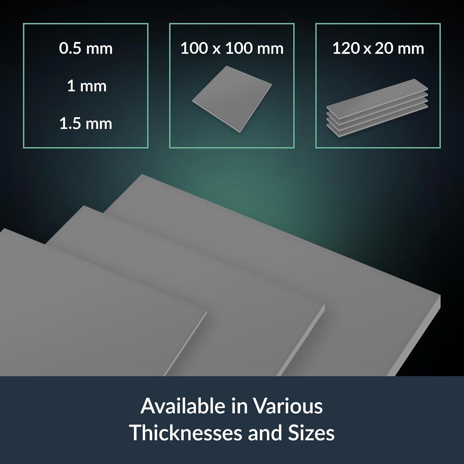 100x100mm 1.5mm Thermal Pad CPU Cooling Alternative Thermal Interface Material