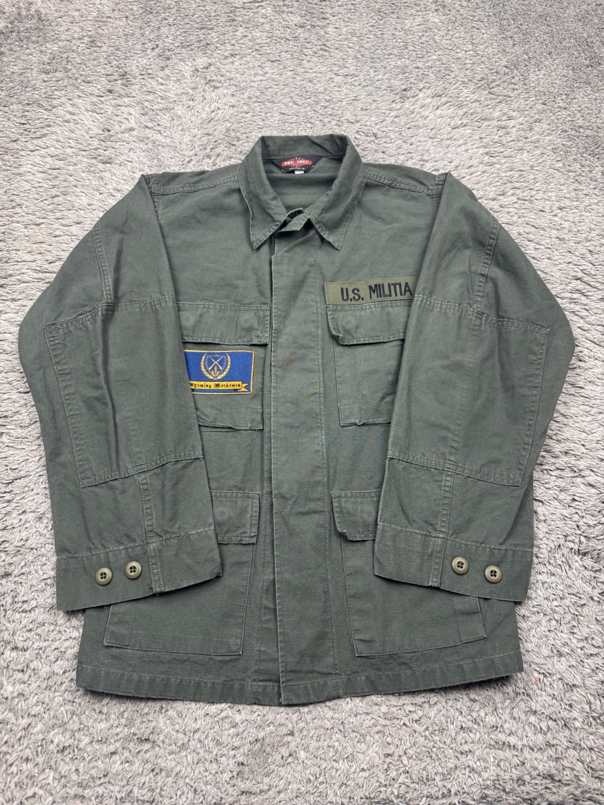 Tru-Spec Shirt Men Small Reg Army Green Tactical Response Ripstop Military