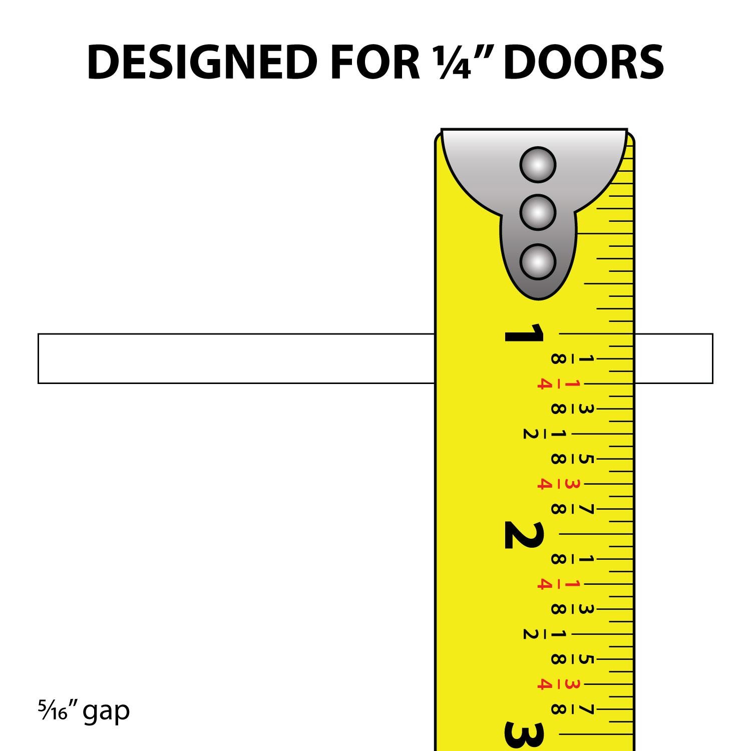 Outwater 1/4" Panel Sliding Door Track Multipack - Color and Size Options