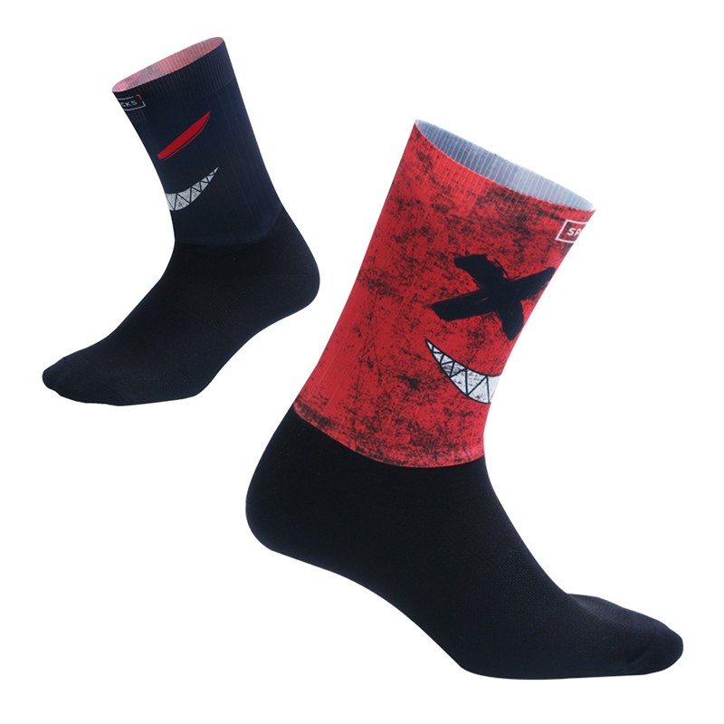 Pro Road Cycling Socks Bicycle Bike Riding Sports Athletic Socks XC BMX MTB Red