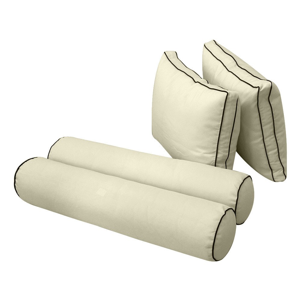 |COVER ONLY| STYLE 1 Crib Bolster Pillow Daybed Porch Swing Contrast Trim AD005