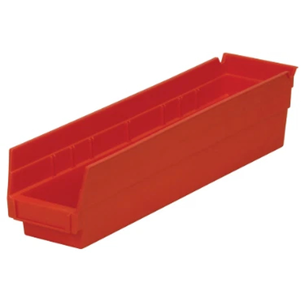 Storage Bins 18x4x4 Red Heavy Duty Set of 4 - Akro-Mils 30128