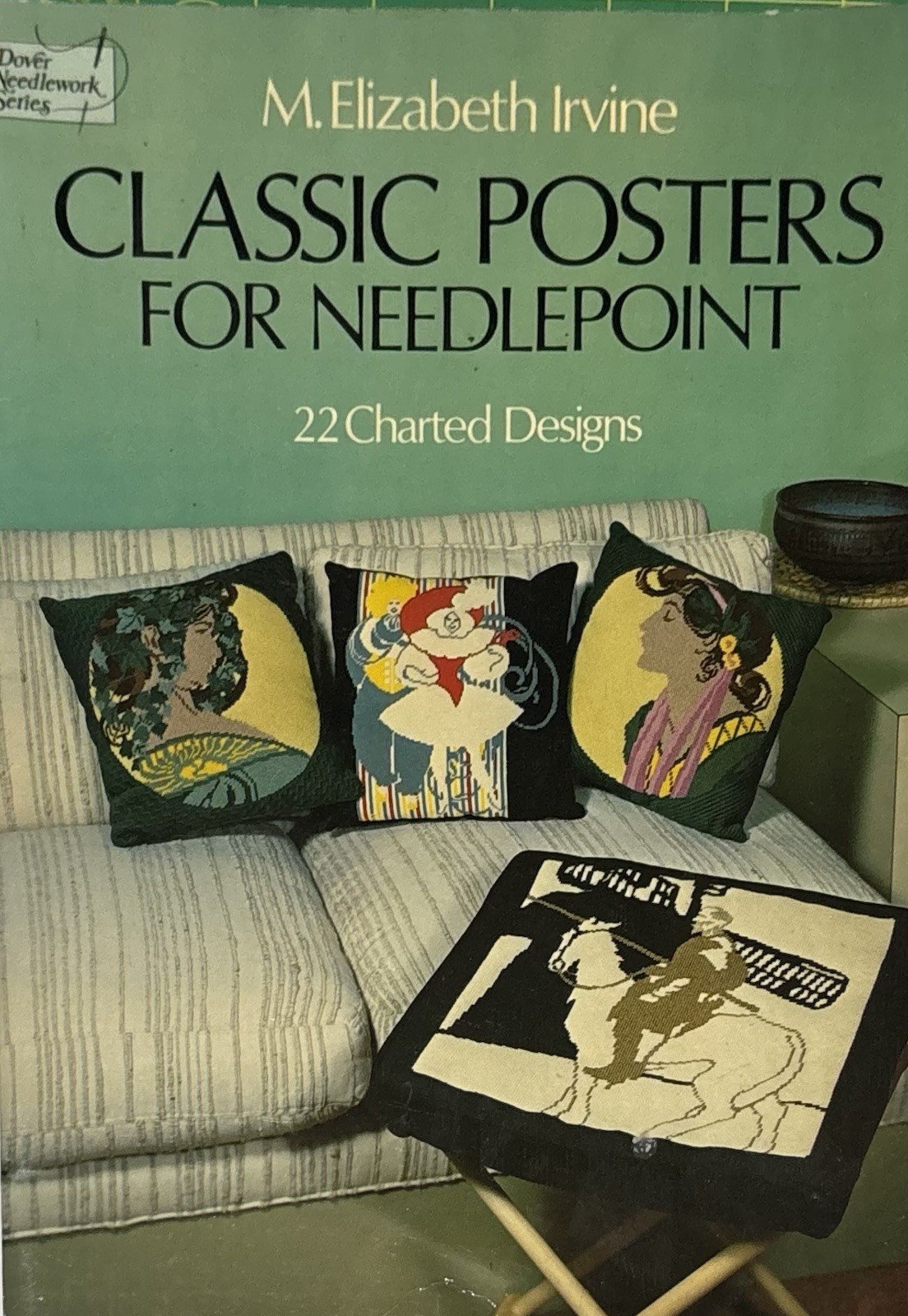 22 Classic Posters by M. Elizabeth Irvine ~ Needlepoint Patterns 1978 Retro
