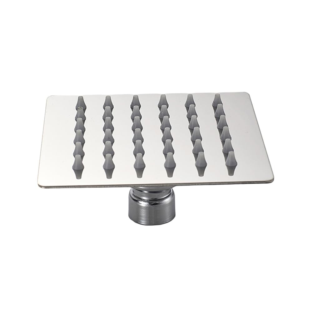 Cabilock 4 Inch Square Rainfall Shower Head High Size 1x2pcs, Silverx2pcs