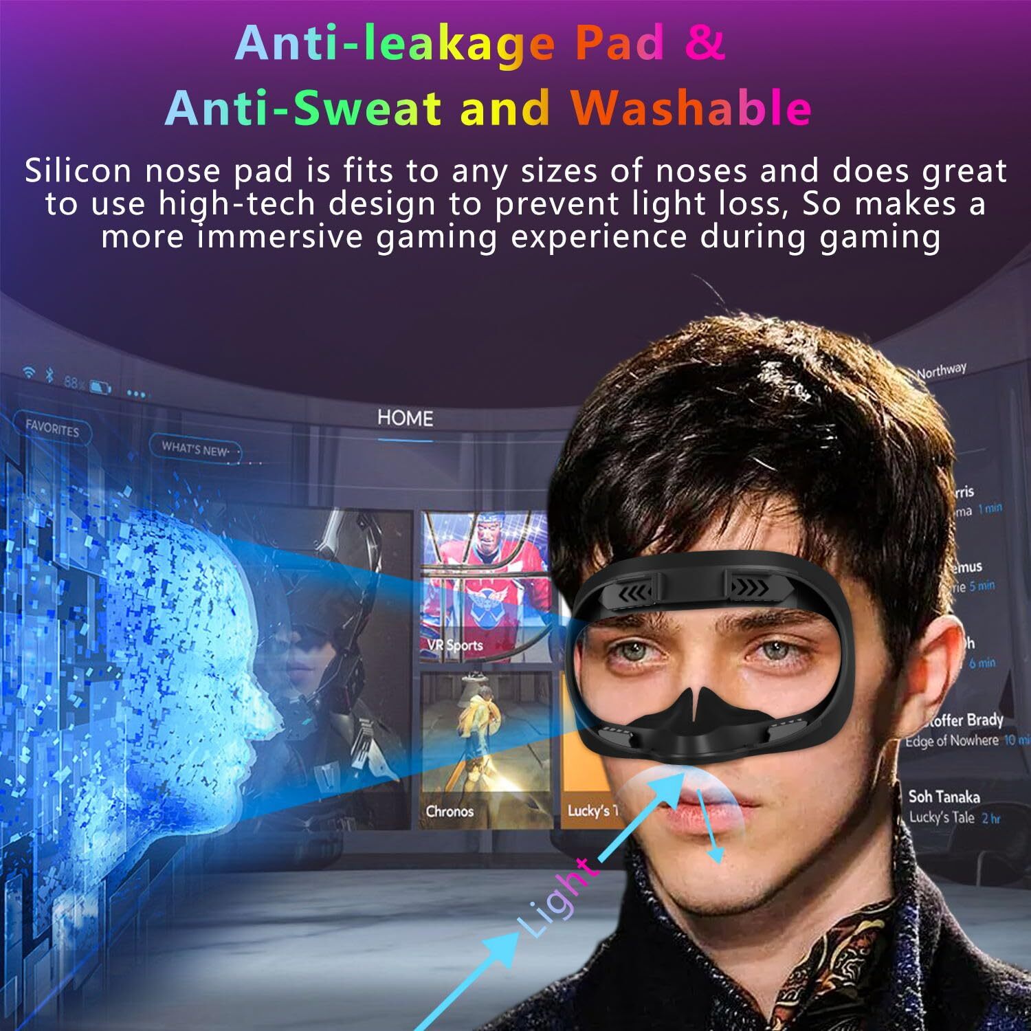 Face Pad & Face Cover Cushion Replacement Compatible With Oculus/meta Quest 2 vr