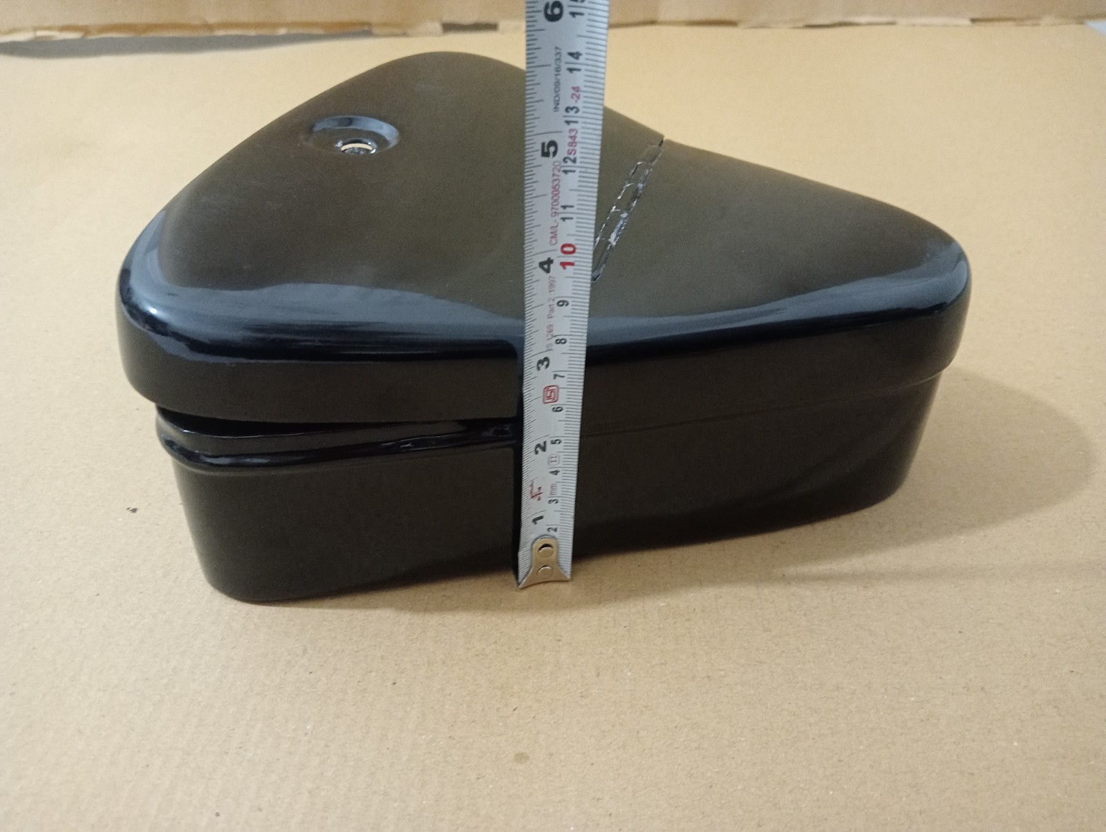 VINTAGE BSA,ARIEL TRIANGULAR TOOL BOX BLACK PAINTED STEEL |Fit For