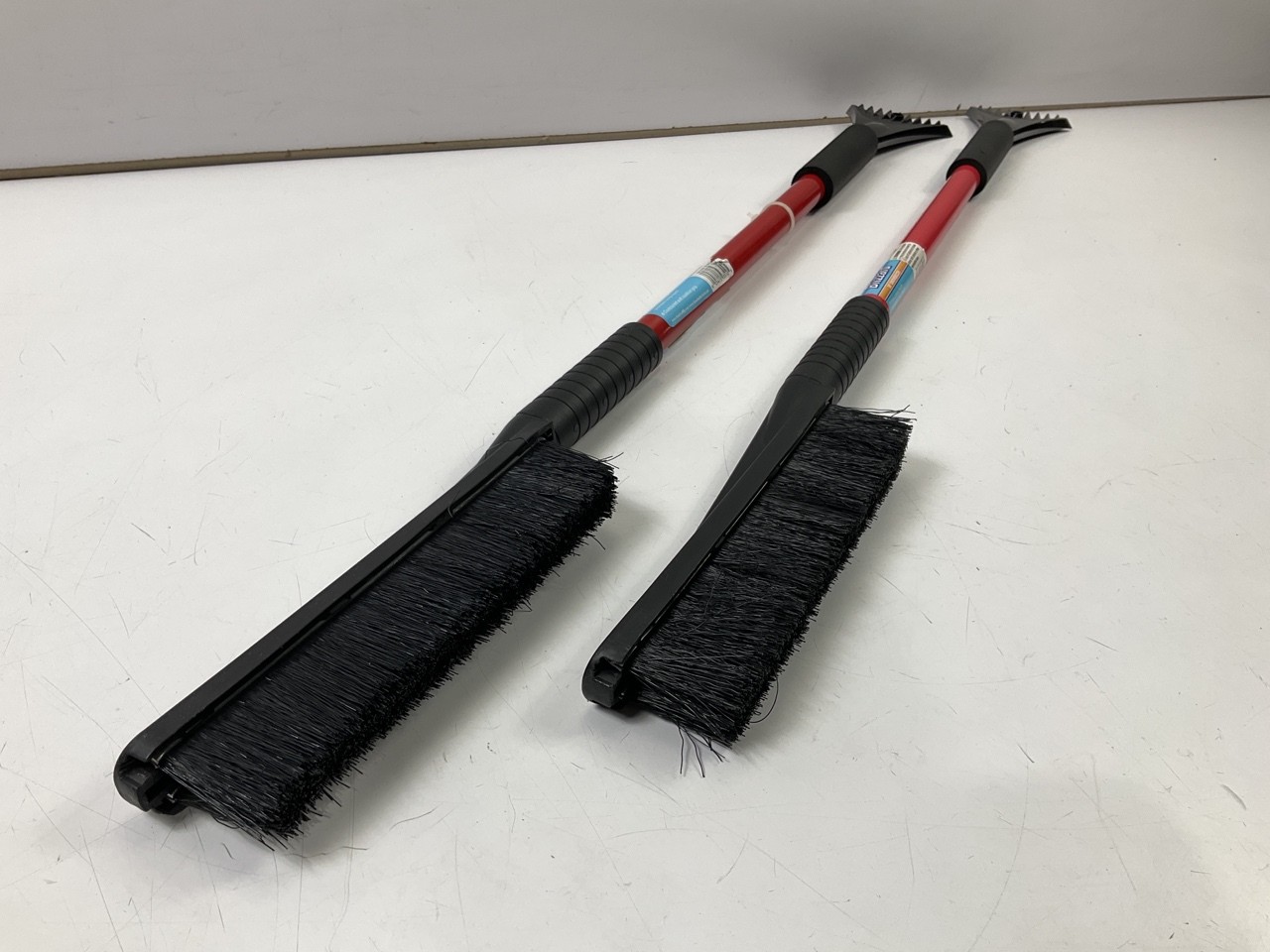 (2) Hopkins 13781 35" BLIZZARD Car Windshield Snow Brush W/ Ice Scraper - RED