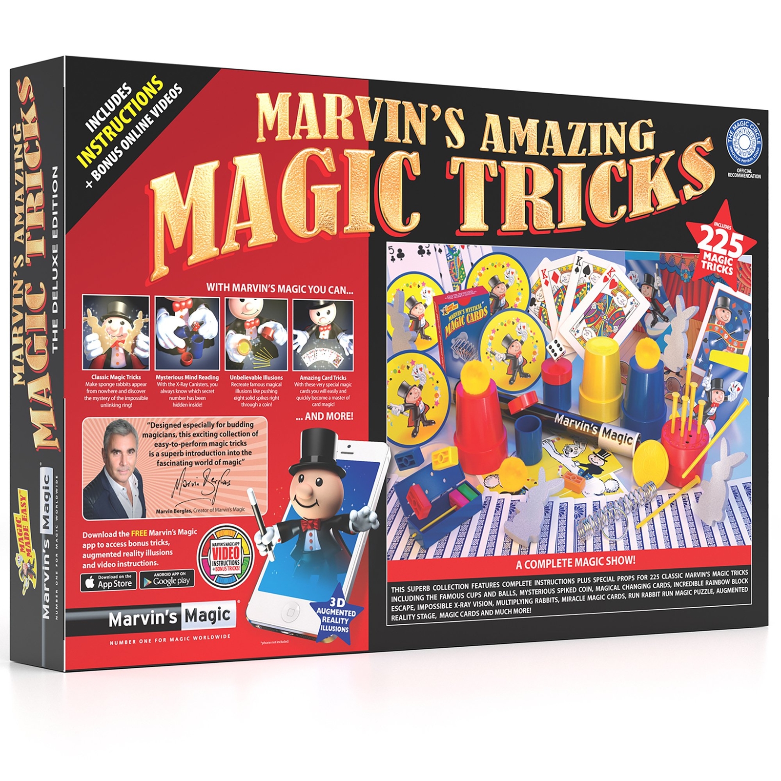 Marvin's Magic - 225 Amazing Magic Tricks for Children - Magic Kit - Magic Set