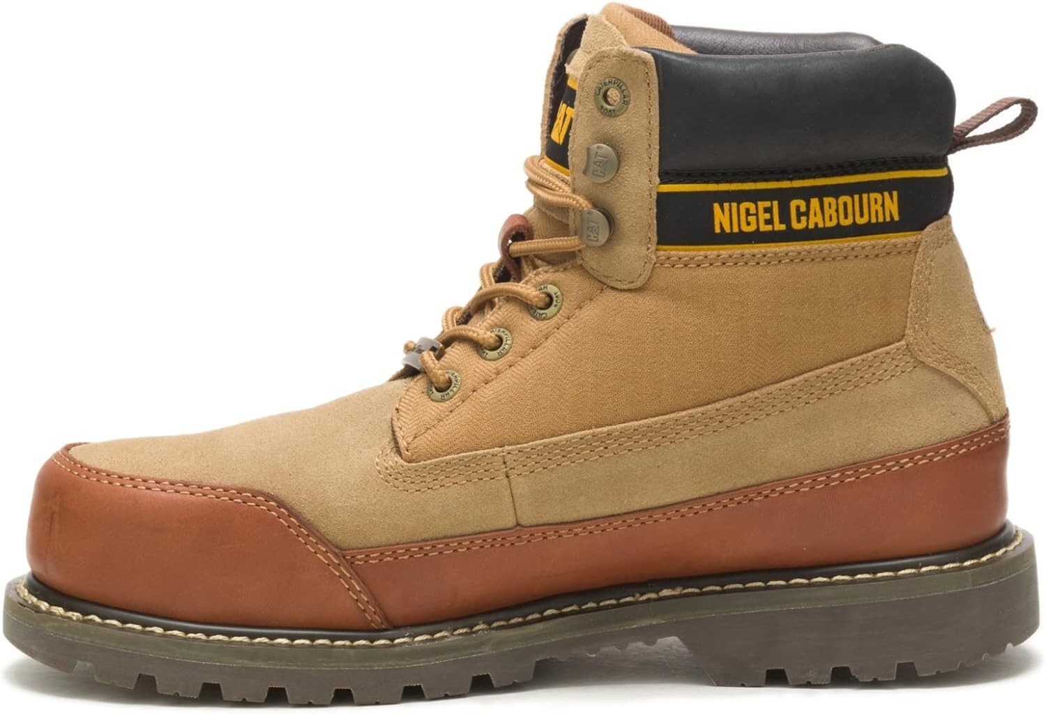 Caterpillar Mens UTAH Steel Toe Work Industrial Leather Brown Boots