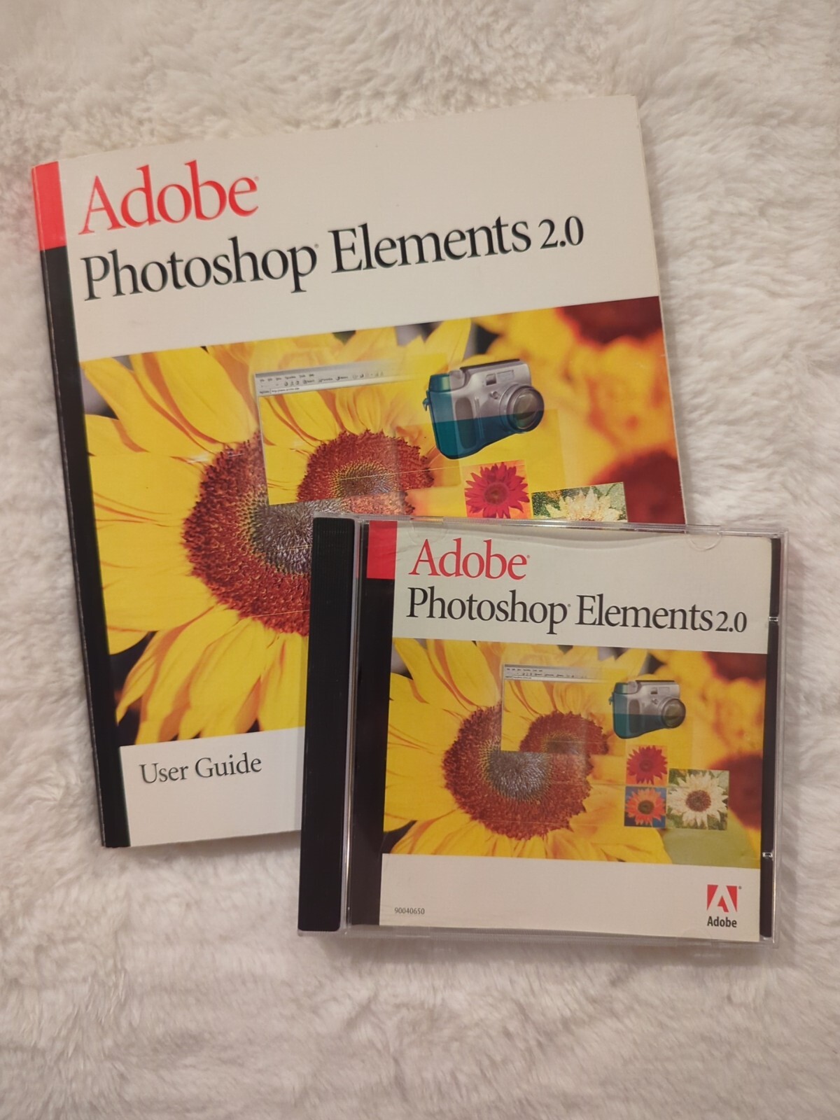 Adobe Photoshop Elements 2.0 With Manual Book CD-Rom Disk & Serial Numbers 2002