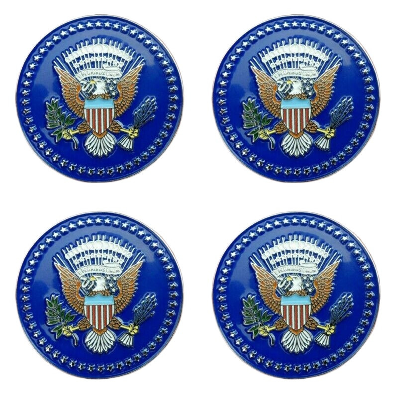METAL small US SEAL OF THE PRESIDENT BADGE TIE TACK LAPEL PIN INSIGNIA 4PCS