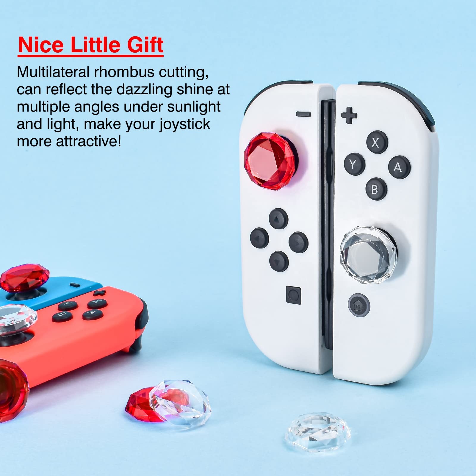 DLseego Clear Red Switch thumb grips