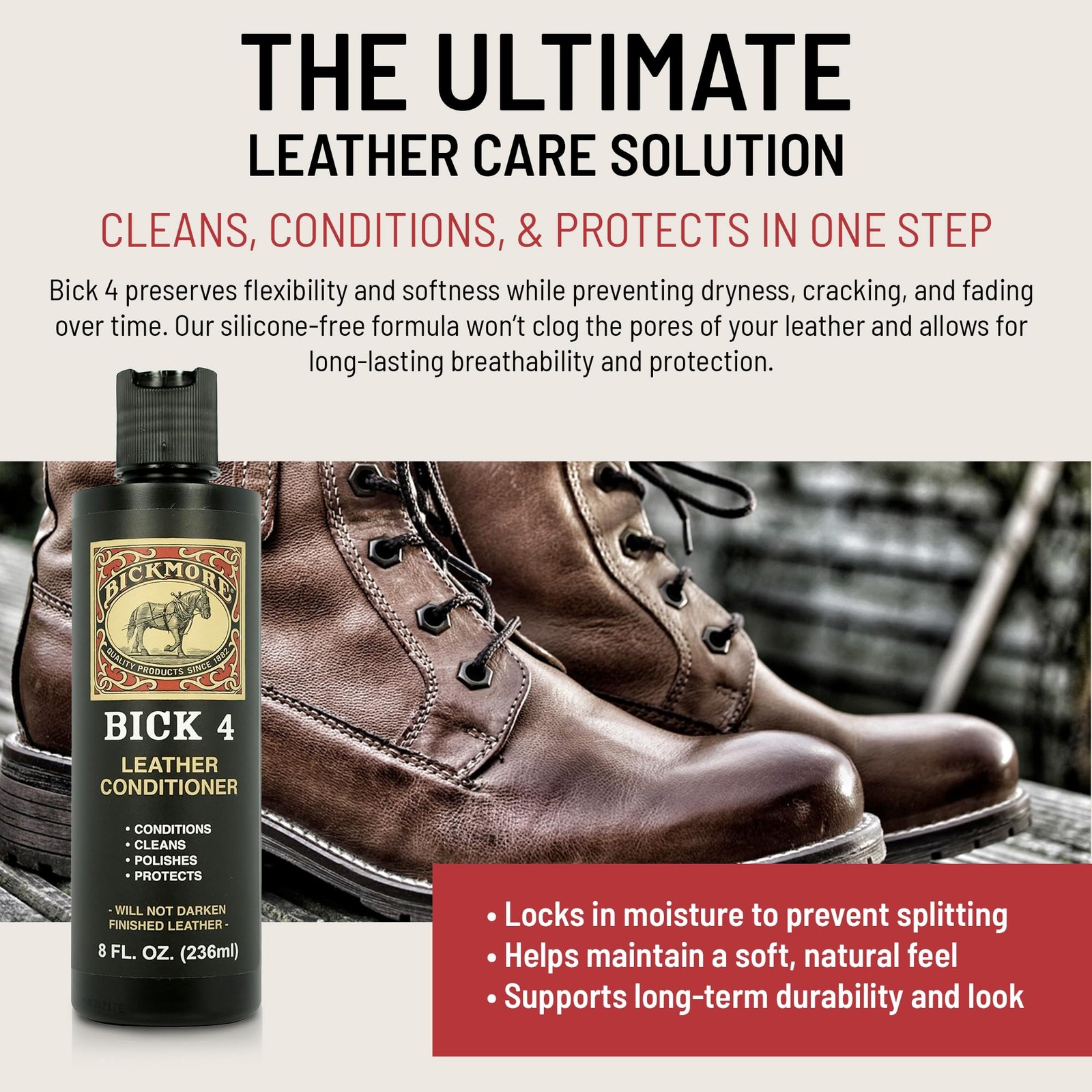 Leather Conditioner 32 Fl Oz Clean, Polish, and Protect Smooth Leather