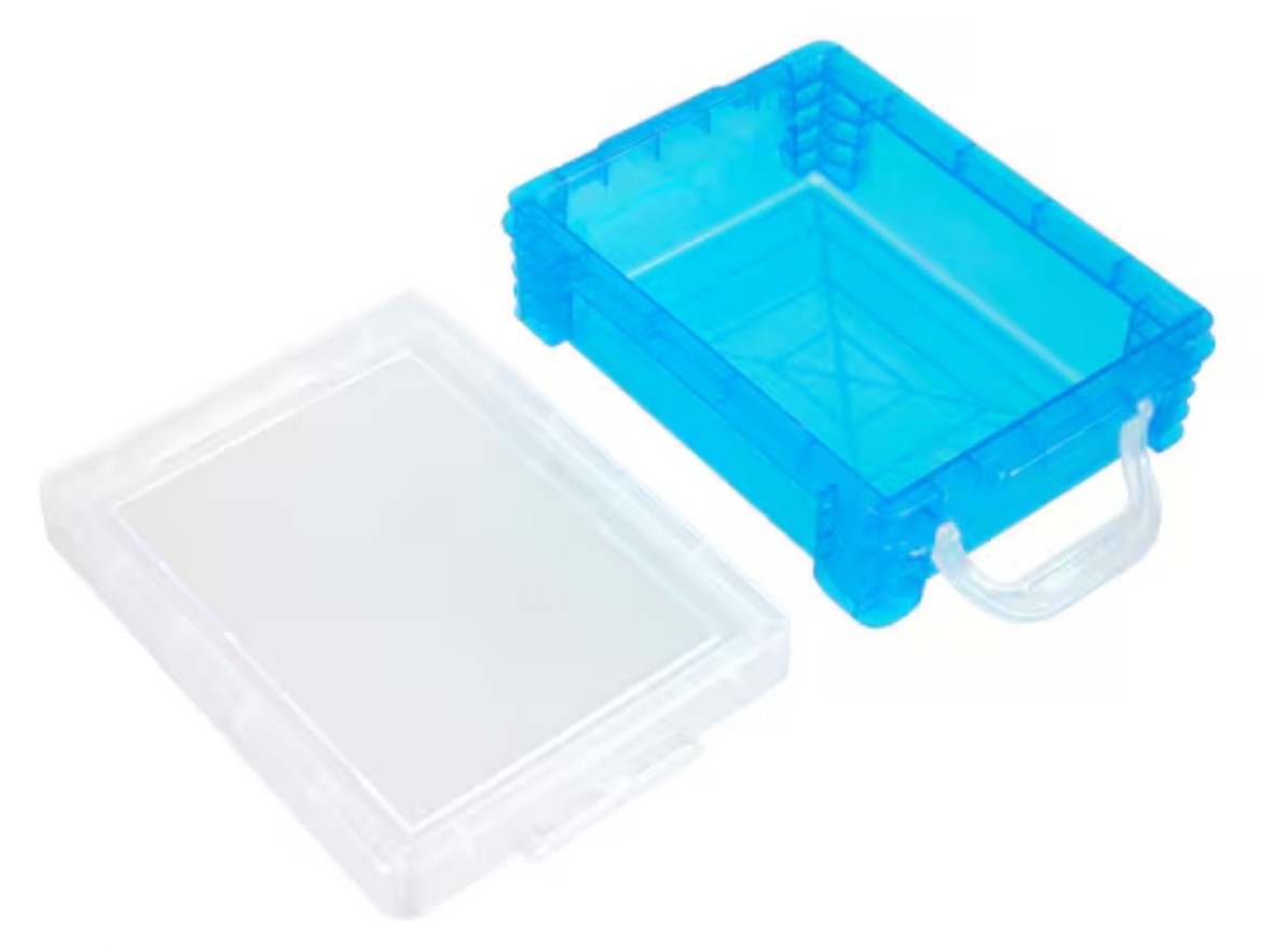 40-Pack Super Stackers BLUE Crayon Box Plastic Storage Containers Lids NEW