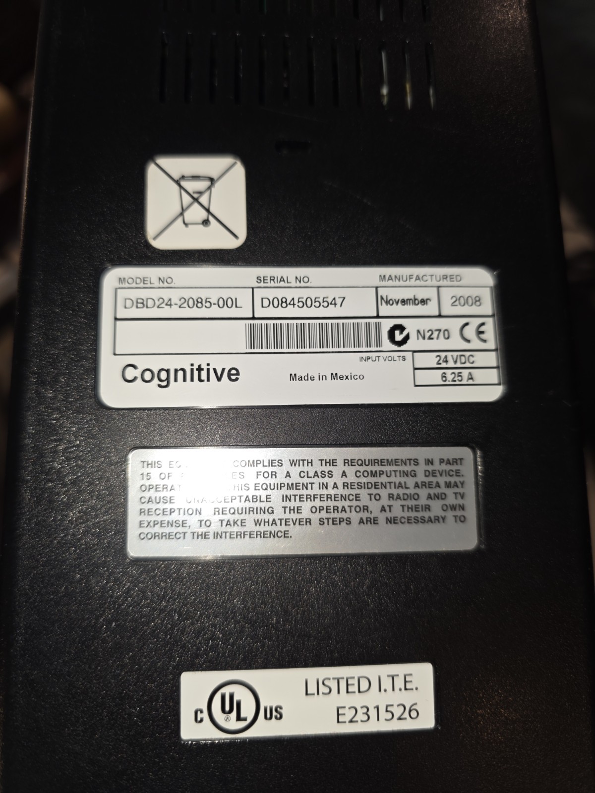 Cognitive Solutions Advantage DLX Direct Thermal Barcode Printer DBD24-2085-00L