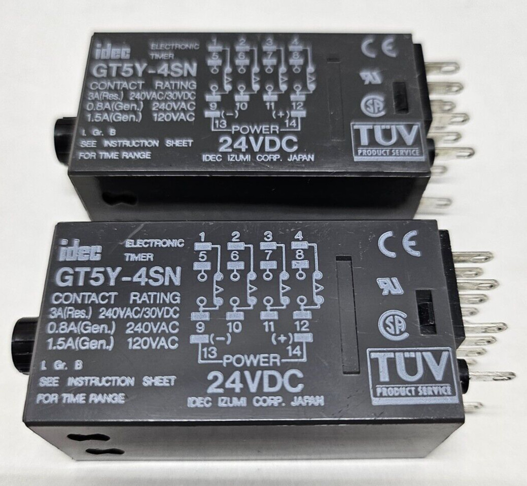 IDEC  GT5Y-4SN 14-Pin Timers, On Delay (Lot of 2)