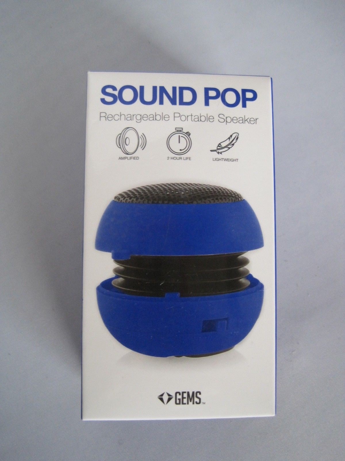 Sound Pop Rechargeable Portable Speaker Gems New
