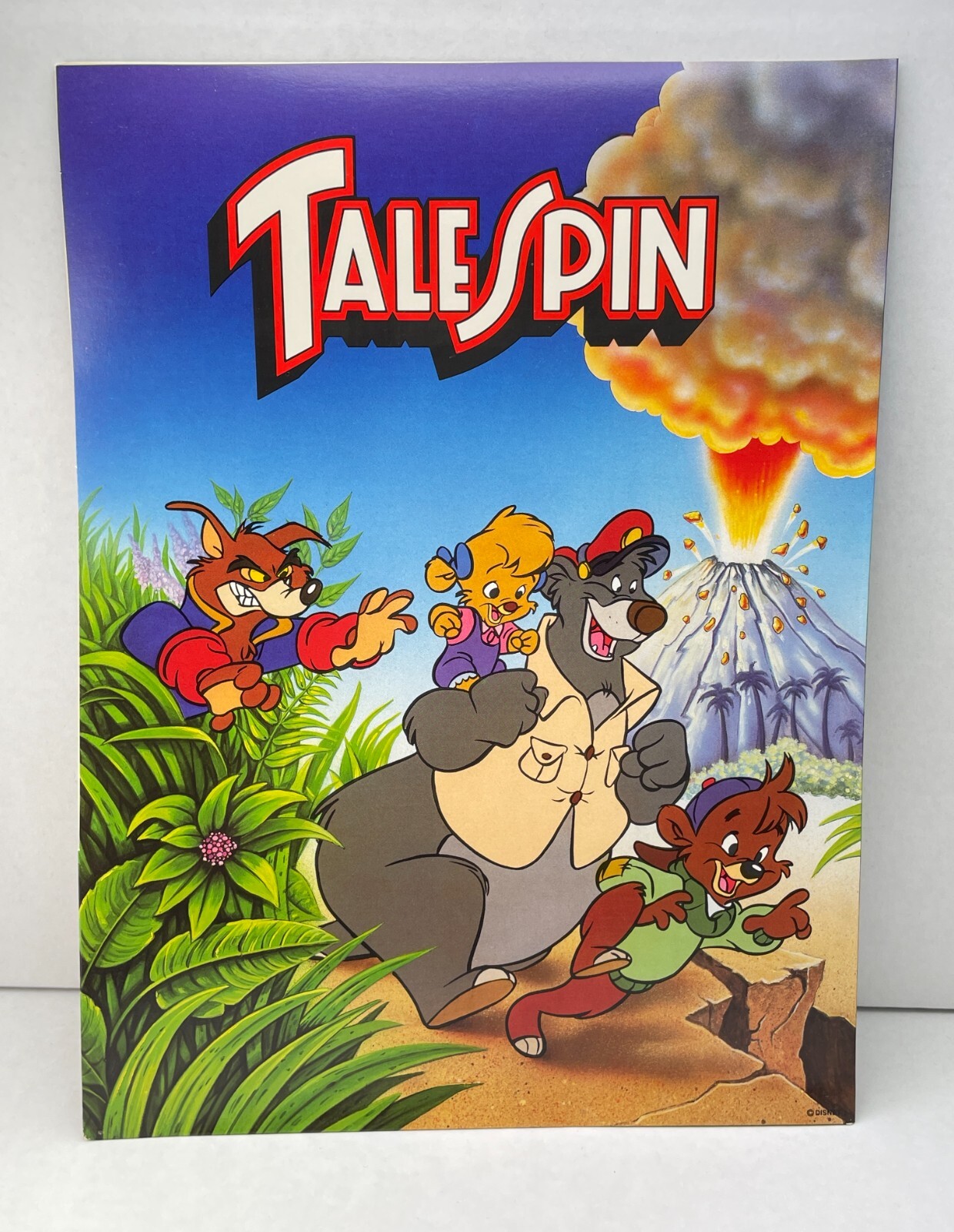 DISNEY Talespin Vintage Two Pocket Folder Document Holder School Work Kelloggs