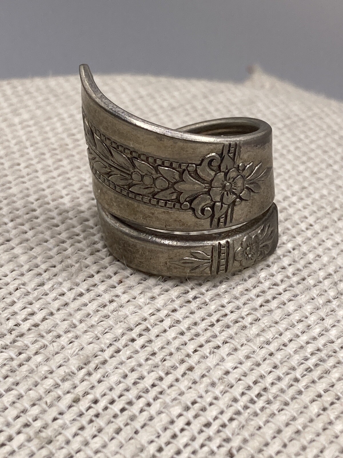 Vernon Silver Plate Silver Ring made from Flatware, Size 6.5