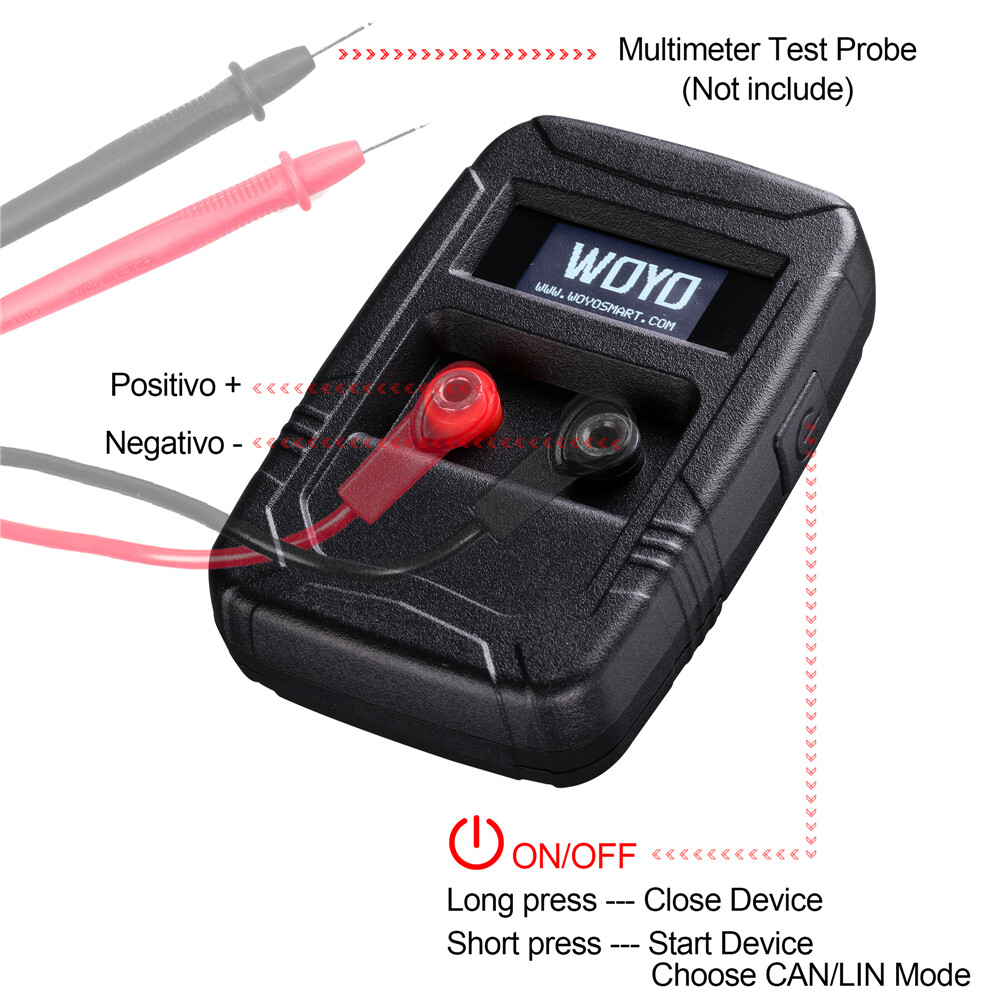PL007 Car CAN BUS Analyzer Automatic Recognize CAN-High CAN-Low LIN BUS Tester