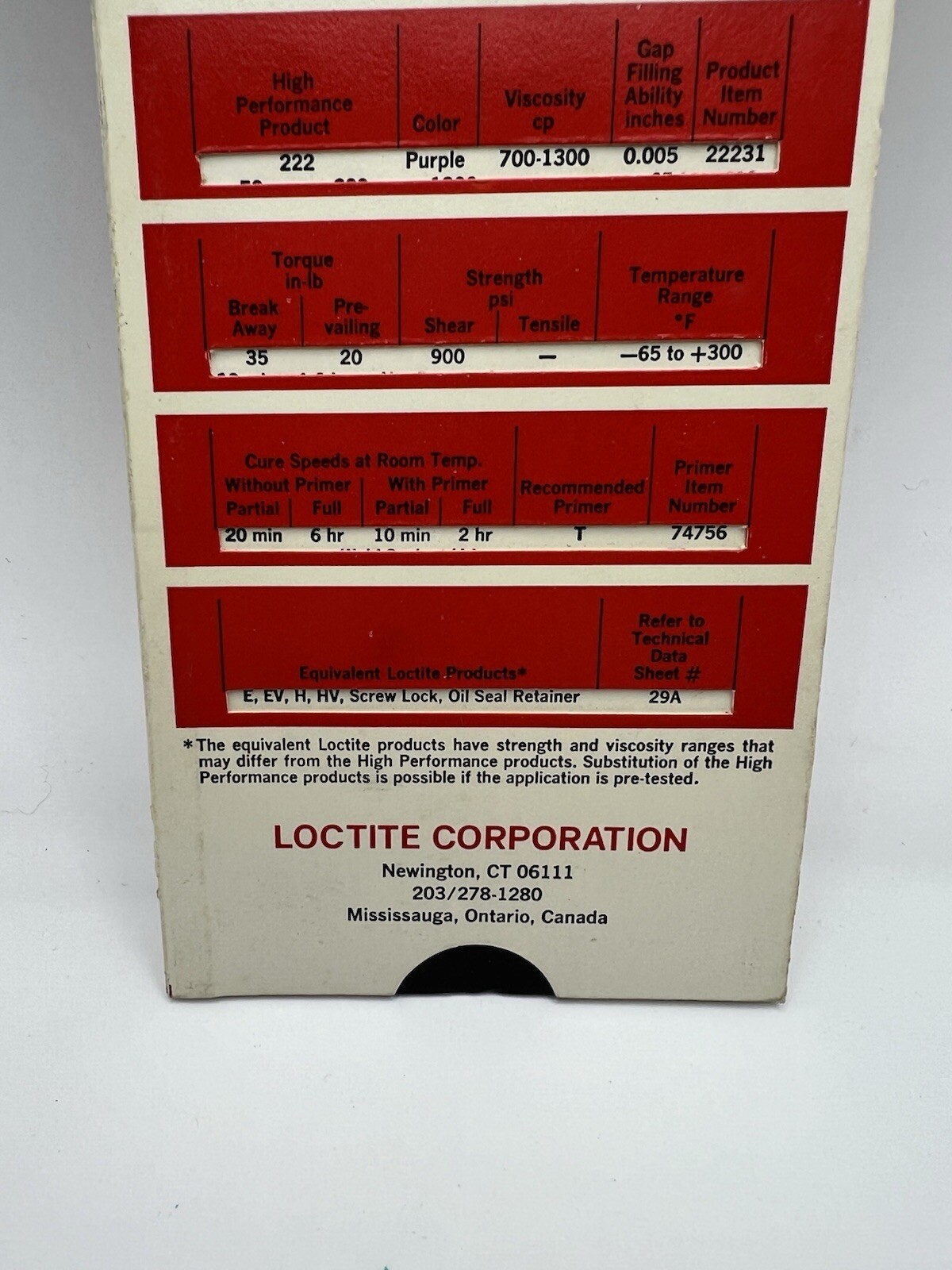Vintage LOCTITE Adhesive Problem Solver Slide Rule Selector Perrygraf 1977 USA