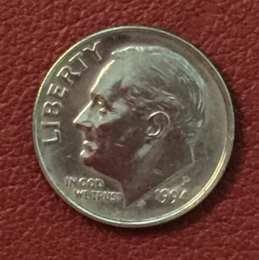 1994 P  Roosevelt Dime - Actual coin - Free shipping.