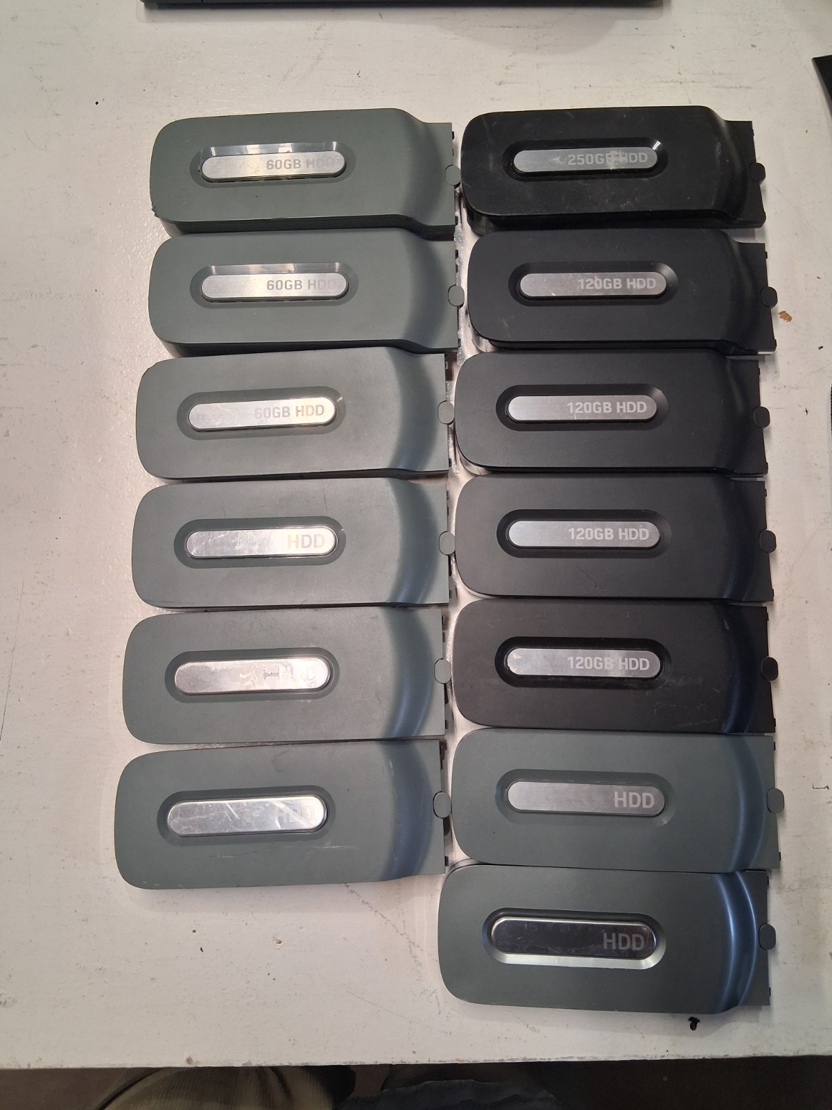 Lot of 13 OEM Microsoft Xbox 360 Fat Hard Drives 60GB 120GB 250GB Untested