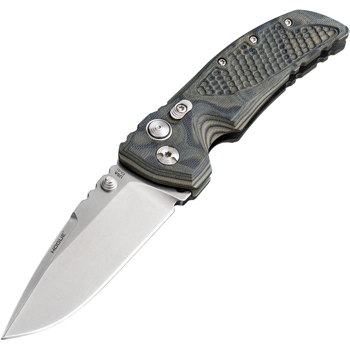 Hogue EX-01 Manual Folder 3.5" Drop Point Blade Knife - Green