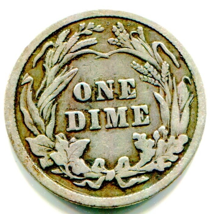 1915 Silver Barber Dime !! Full Liberty !!