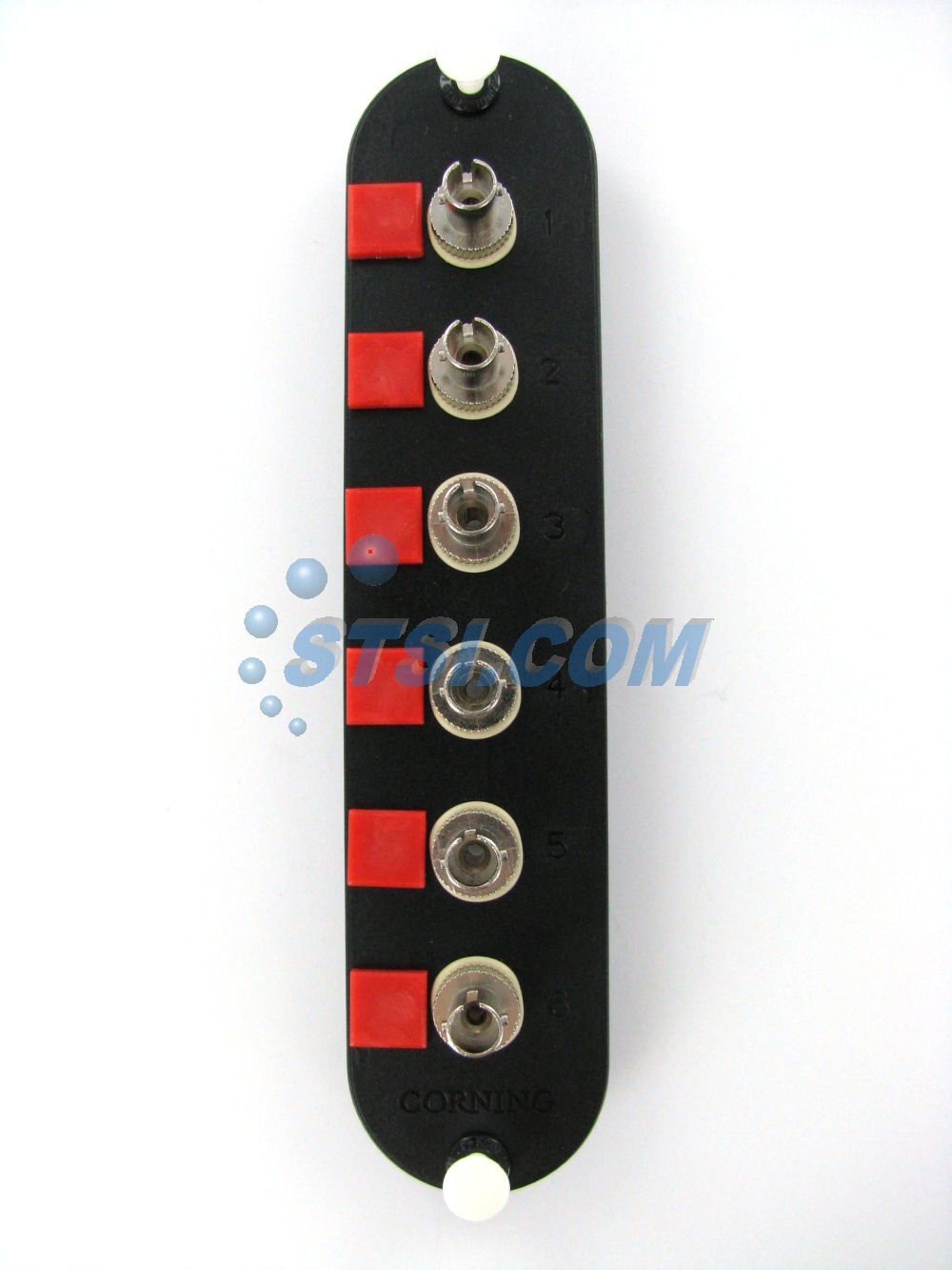 Corning CCH-CP06-25T Patch Panel, 6 ST Simplex OM1 Multimode 62.5 Adapters ~STSI