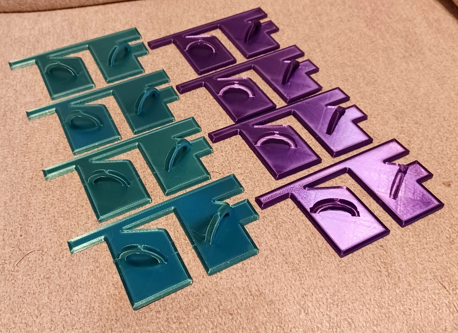 Vintage MOTU Figure Stands-3D Printed-Green/Purple-Lot 0f 8-Toy Federation Logo