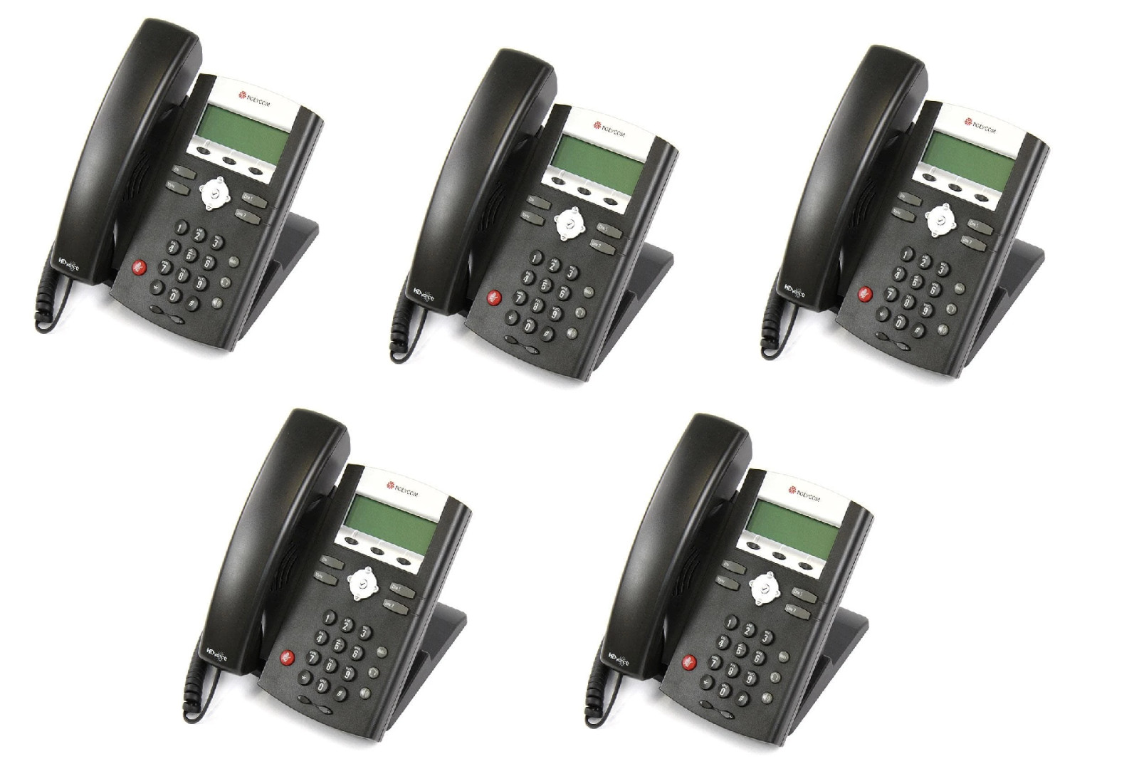 Lot of (5) Polycom IP335 2200-12375-025 SoundPoint IP Phone REFURBISHED