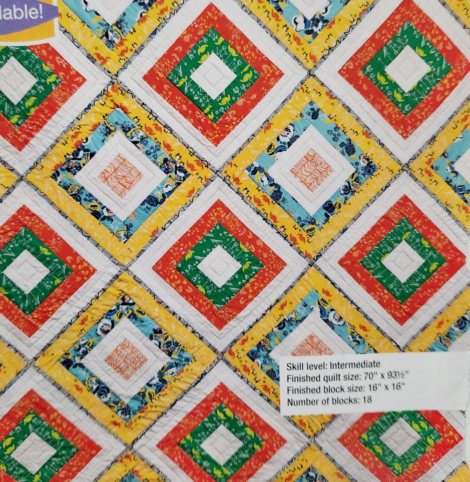 "Meadow Quilt" Quilt Pattern from 2014 Magazine Intermediate