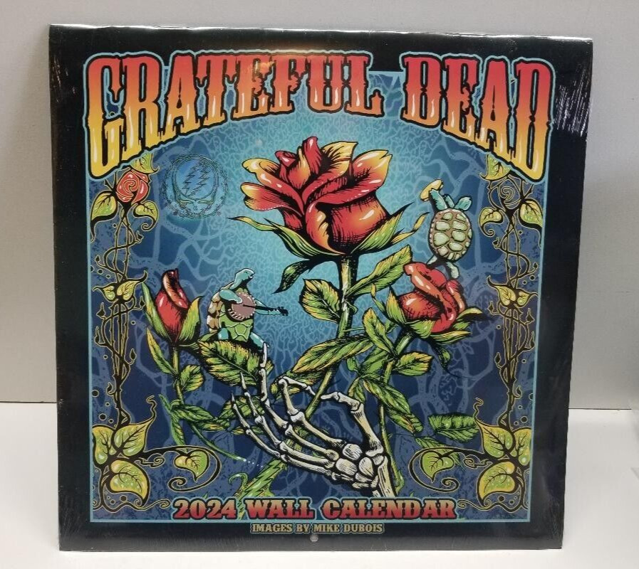 Grateful Dead Calendar Year 2024 Mike Dubois Roses  New Sealed