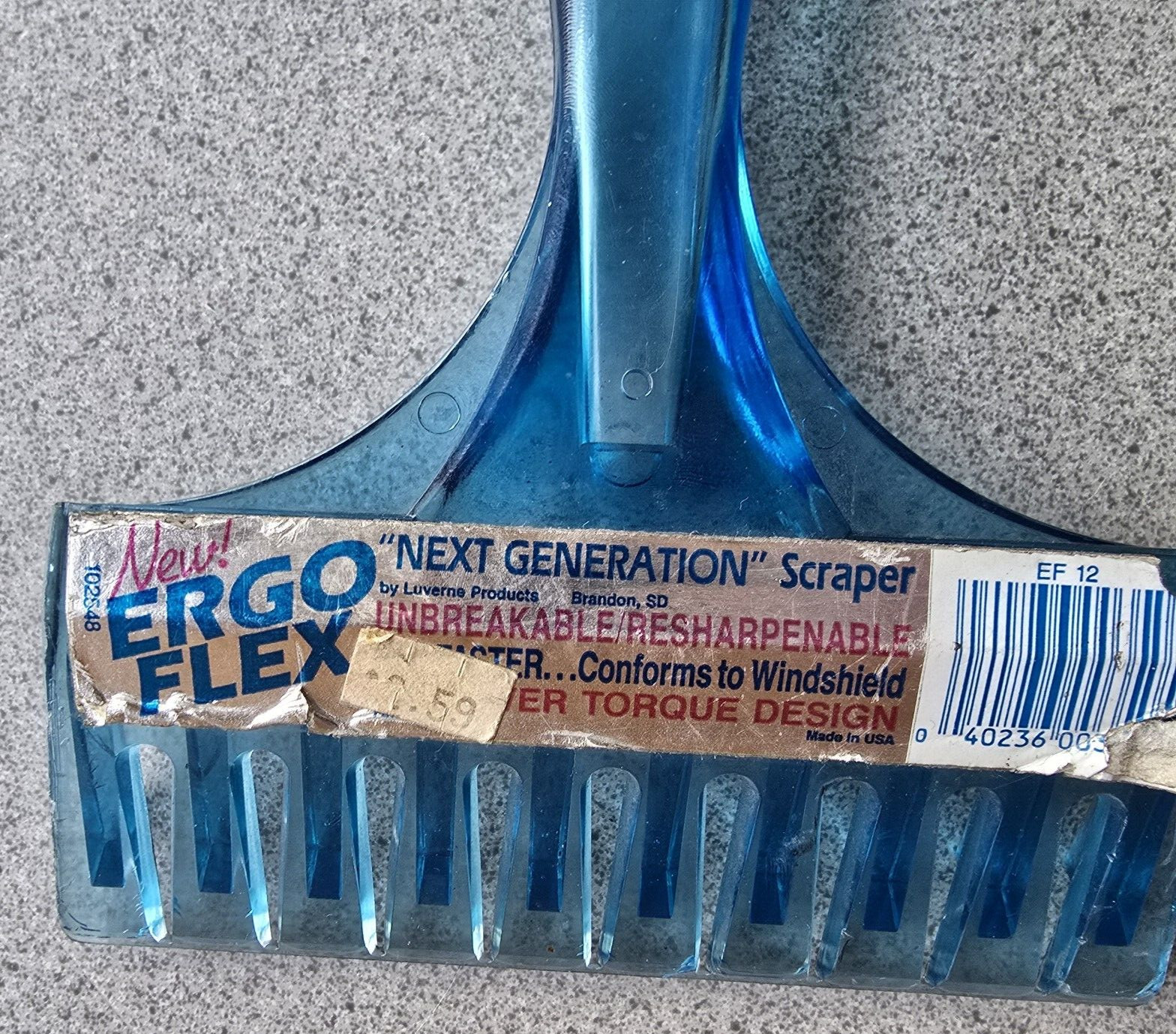 Vintage ERGO Flex Next Generation Windshield Ice Scraper Made In USA