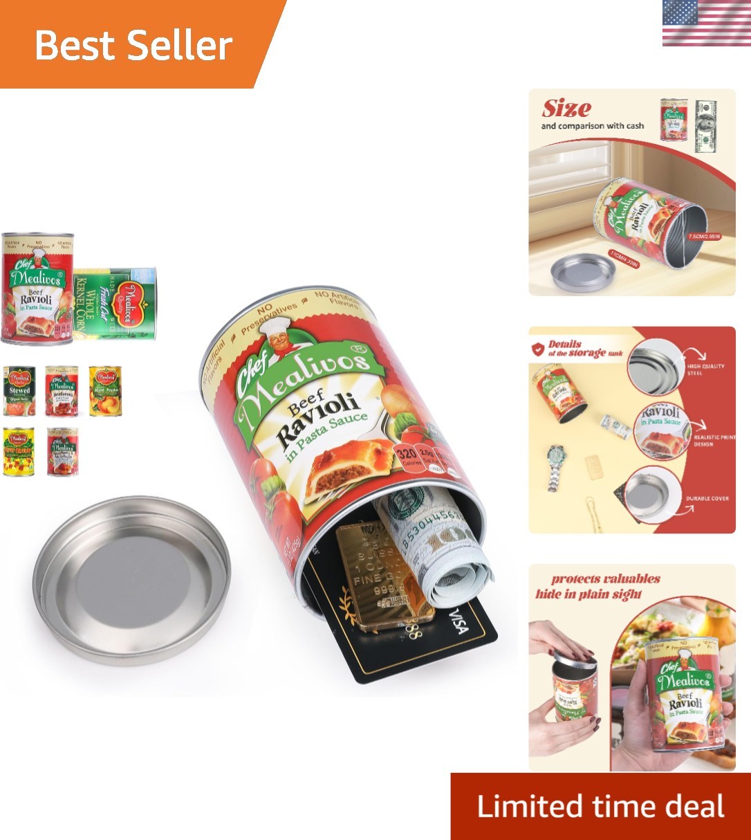 Realistic Fake Can Diversion Safe for Hidden Storage