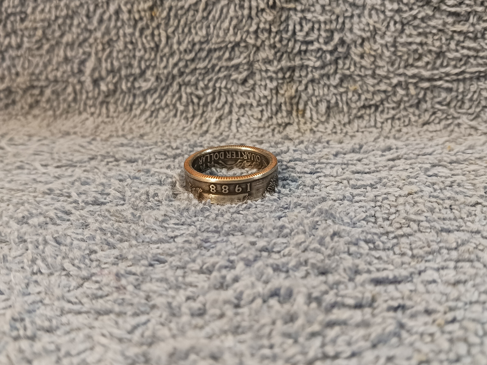 1988 Washington Quarters, Handmade Coin Ring, Size 6